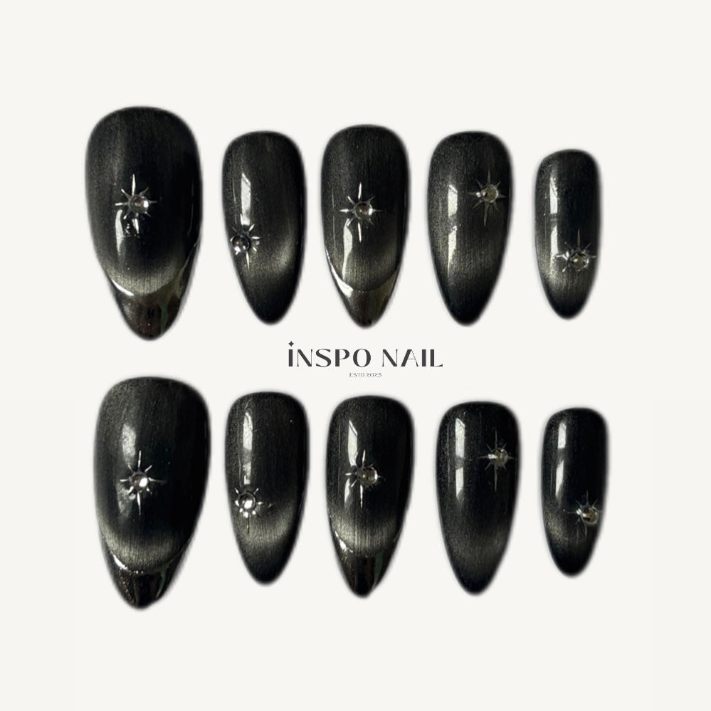 CATEYE FRENCH - Gray Shimmer Luxury Set (Size S)