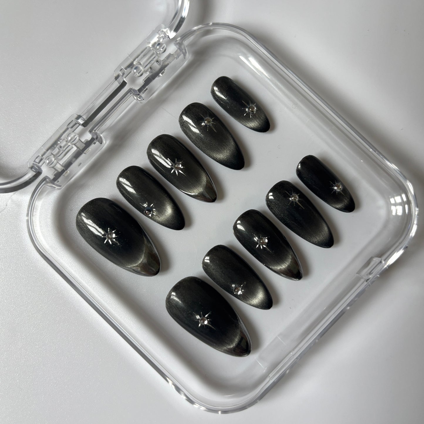 CATEYE FRENCH - Gray Shimmer Luxury Set (Size S)