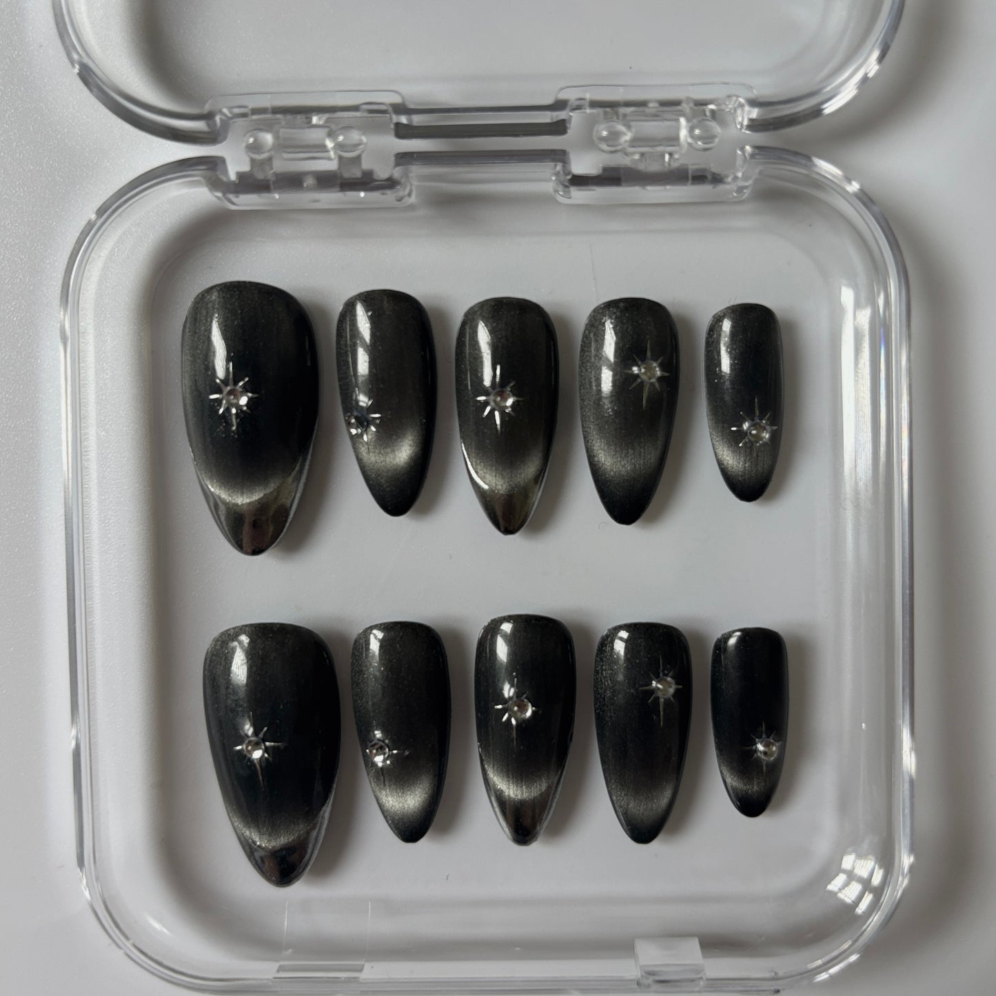 CATEYE FRENCH - Gray Shimmer Luxury Set (Size S)