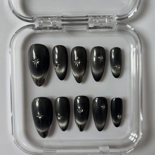 CATEYE FRENCH - Gray Shimmer Luxury Set (Size S)