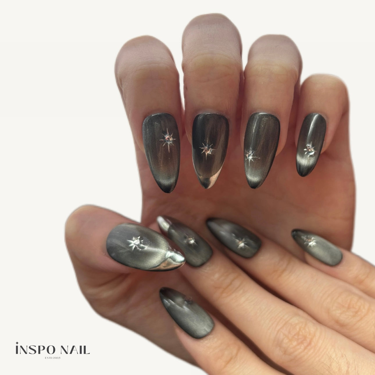 CATEYE FRENCH - Gray Shimmer Luxury Set (Size S)